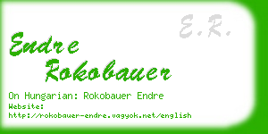 endre rokobauer business card